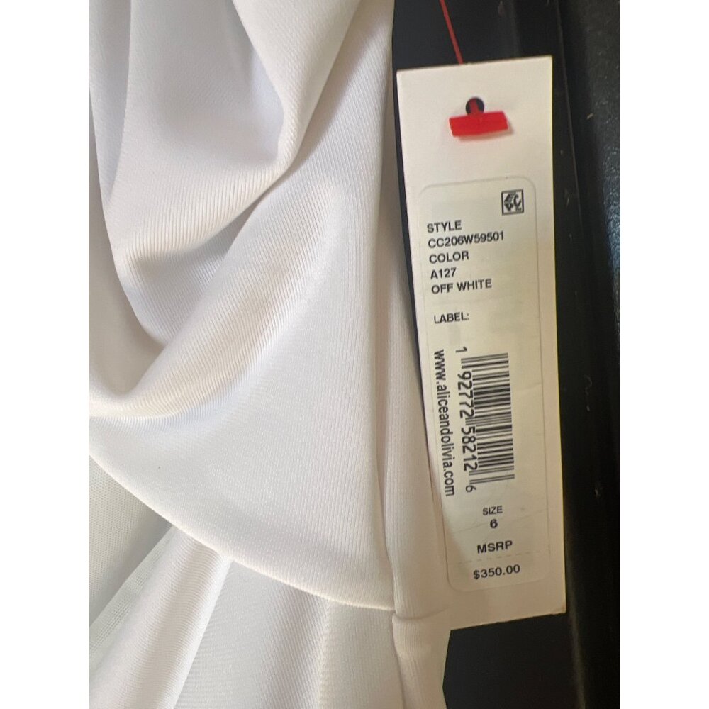 Alice + Olivia Valli Off-White Cut-Out Maxi Dress Size 6, Elegant & Rare - Picture 11 of 16